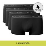 Kit Com 4 Cuecas Boxer Urban Cinza - Polo Match Gg