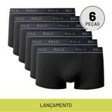 Kit Com 6 Cuecas Boxer Urban Azul - Polo Match P