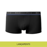 Kit Com 4 Cuecas Boxer Urban Azul - Polo Match P