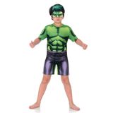 Fantasia Hulk Curto Infantil - Marvel - Vingadores M