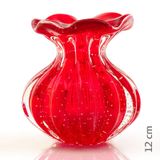 Vaso Trouxinha Em Cristal Murano Vermelho  São Marcos