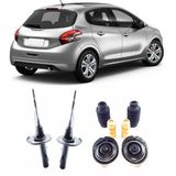 Amortecedor + Kit Batente Peugeot 208 Dianteiro 2014 Até 2018 O Par