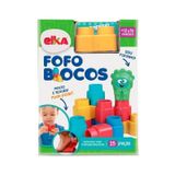 Brinquedo Blocos de Encaixe Fofo Blocos 15 peças Elka 1010