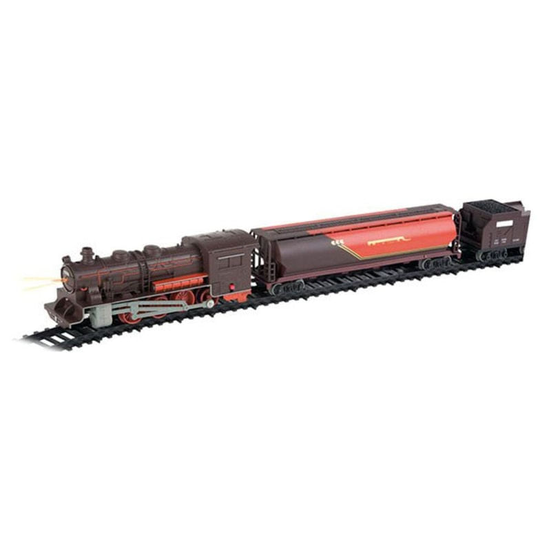 Ferrorama Trem Clássico Super Trilhos Locomotiva Com Luz E Som 45 Pçs