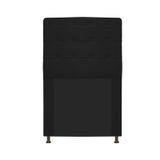 Cabeceira Estofada Dama Capitonê 90 cm para Cama Box Solteiro Corano Preto para Quarto - AM Decor