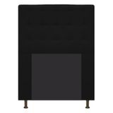 Cabeceira Estofada Dama Capitonê 90 cm para Cama Box Solteiro Suede Preto para Quarto - AM Decor