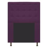 Cabeceira Estofada Dama Capitonê 90 cm para Cama Box Solteiro Suede Roxo para Quarto - AM Decor