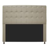 Cabeceira Estofada Dama com Strass 195 cm para Cama Box King Corano Bege para Quarto - AM Decor