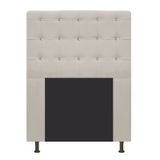 Cabeceira Estofada Dama com Strass 90 cm para Cama Box Solteiro Suede Bege para Quarto - AM Decor