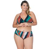 Calcinha Plus Size Recortes Laterais Estampada Agridoce