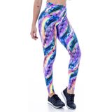 Calça Legging Abstract Rosa/Azul Estampada - G (48-50)