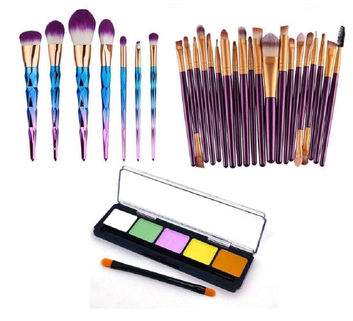 Kit Pinceis Maquiagem Profissional Paleta Ilumi Belle Angel 5 Cores é boa?