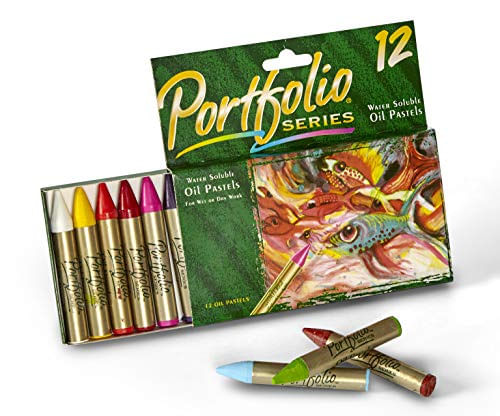 Série De Portfólio De Pastéis De Óleo De Crayola, Solúvel Em Água, As Cores Podem Variar, 12 Contagem (52-3612)