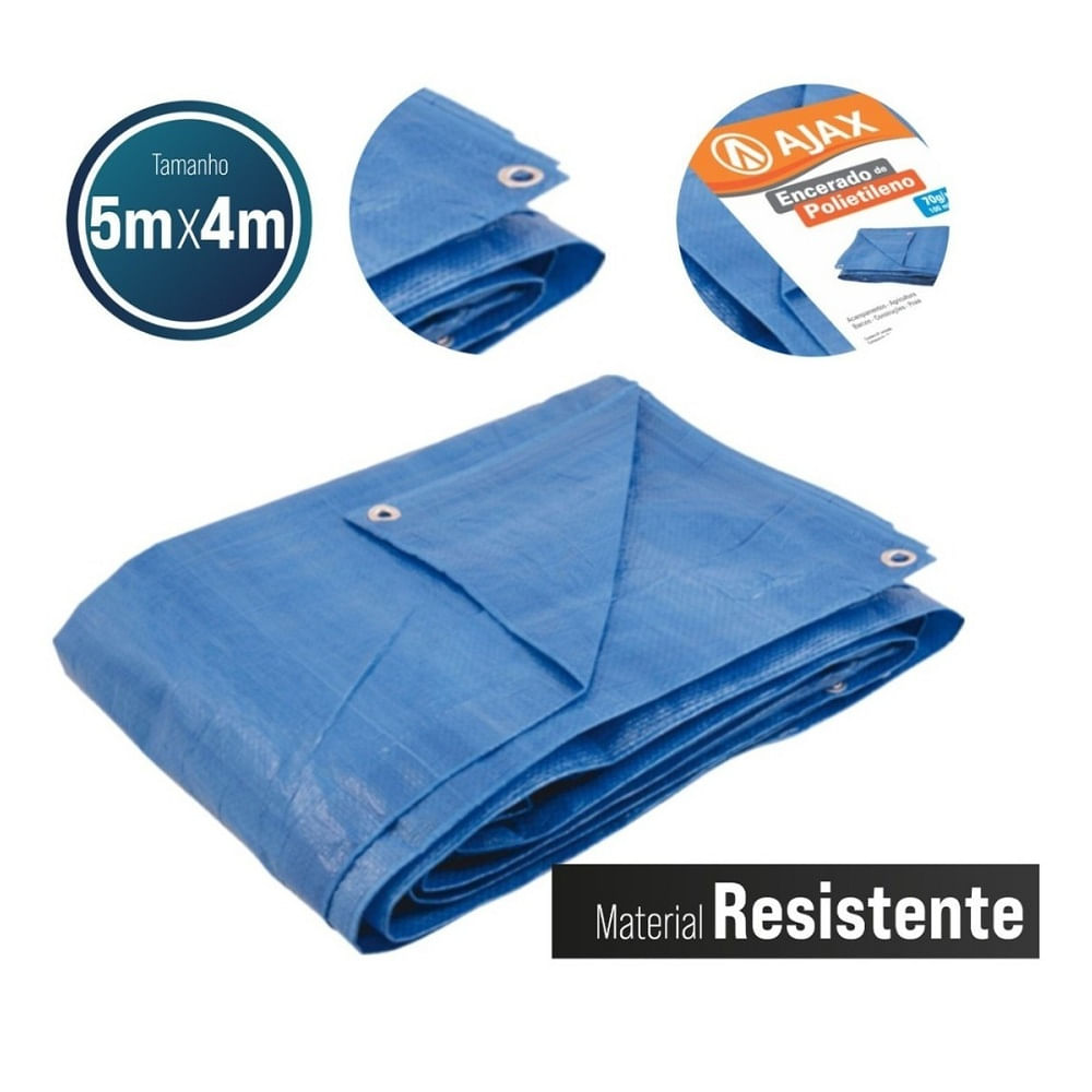 Lona Encerado Multiuso Camping 5x4m - A08046c