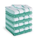 Kitchenaid Albany Pano De Prato 8 Pack Set, Aqua Sky/white, 12