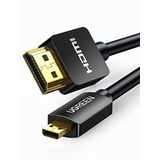 Ugreen Micro Hdmi Para Adaptador De Cabo Hdmi 4k 60hz Ethernet Retorno De Áudio Compatível Com Gopro Hero 7 Black Hero 5 4 6 Raspberry Pi