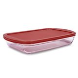 Assadeira Retangular com Tampa Cheff 4,5L Brinox 40,8X27,2X7,2cm - Vermelha