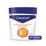 Clearasil Teimoso Acne Control 5in1 Almofadas Diárias De Limpeza Facial, 90 Contagem (embalagem Pode Variar)