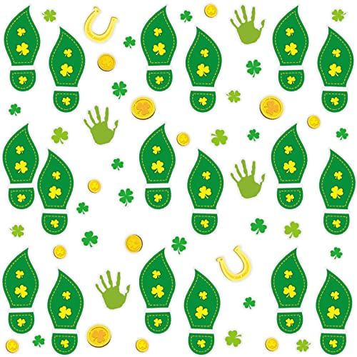 400pcs Leprechaun Footprint Floor Decals Adesivos Para A Decoração Do Dia De São Patrício Festa Das Crianças Fornecer Sala De Aula De D