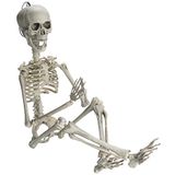 19 Polegadas Posable Skeleton Halloween Decoração - Esqueleto Plástico Completo Com Articulações Móveis / Posable E 2 Conjuntos De Ace