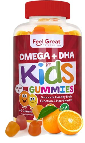 Feel Great Vitamin Co. Complete Dha Gummies For Kids | Com Ômega 3 6 9 + Dha, Vitamina C | Suporta Função Cerebral Saudável, Visão E Sa