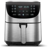 Fritadeira Eletrica Airfryer 7l Com Painel Digital E Temporizador, 1500w, 110v, Gourmia, Prateado