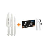 Kit - Faqueiro Premium 3 Peças + 1 Faqueiro 24 Peças Buzios Inox - Tramontina