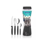 Conjunto De Talher Ipanema 24 Peças Preto - Tramontina
