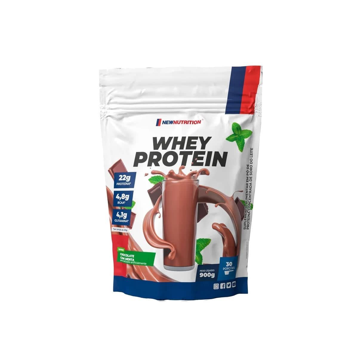 Whey Protein - 900g Refil Chocolate Com Menta - Newnutrition