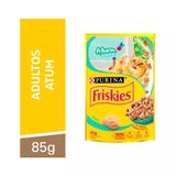 Ração Úmida Friskies Sachê Para Gatos Adultos Sabor Atum Ao Molho - 85g