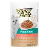 Racão Úmida Nestlé Purina Fancy Feast Sachê Petit Filets Com Salmão Para Gatos Adultos - 85 G