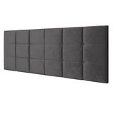 Cabeceira Suspensa Almofadada Decoração Quarto Cama Box Casal King 1,95 Bia - Cinza Suede - Lojas Rpm