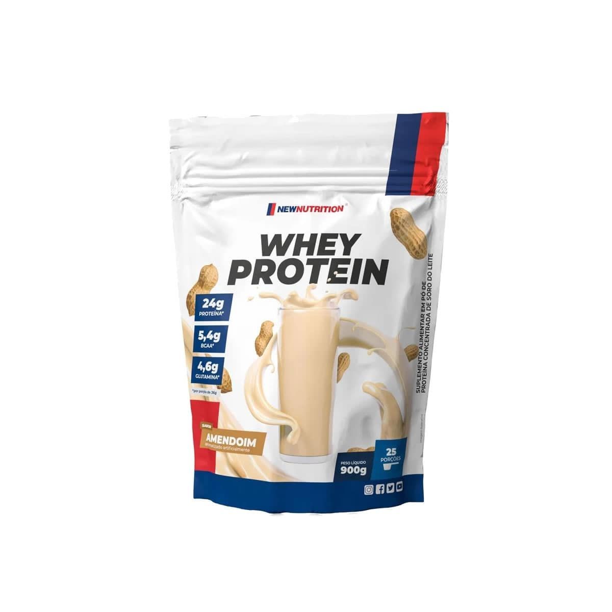 Whey Protein - 900g Refil Amendoim - Newnutrition