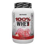 100% Whey Nutrata 900g - Morango