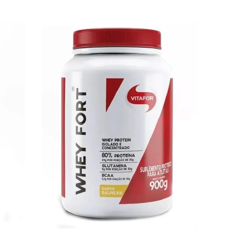 Whey Fort Vitafor Isolado E Concentrado 900g Baunilha