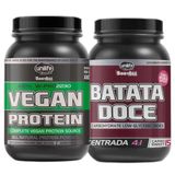 Whey Protein Proteína Vegana 900g E Batata Doce Em Pó Vegana 1kg