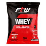 Whey Ultra Protein - 900g Refil Morango - Ftw