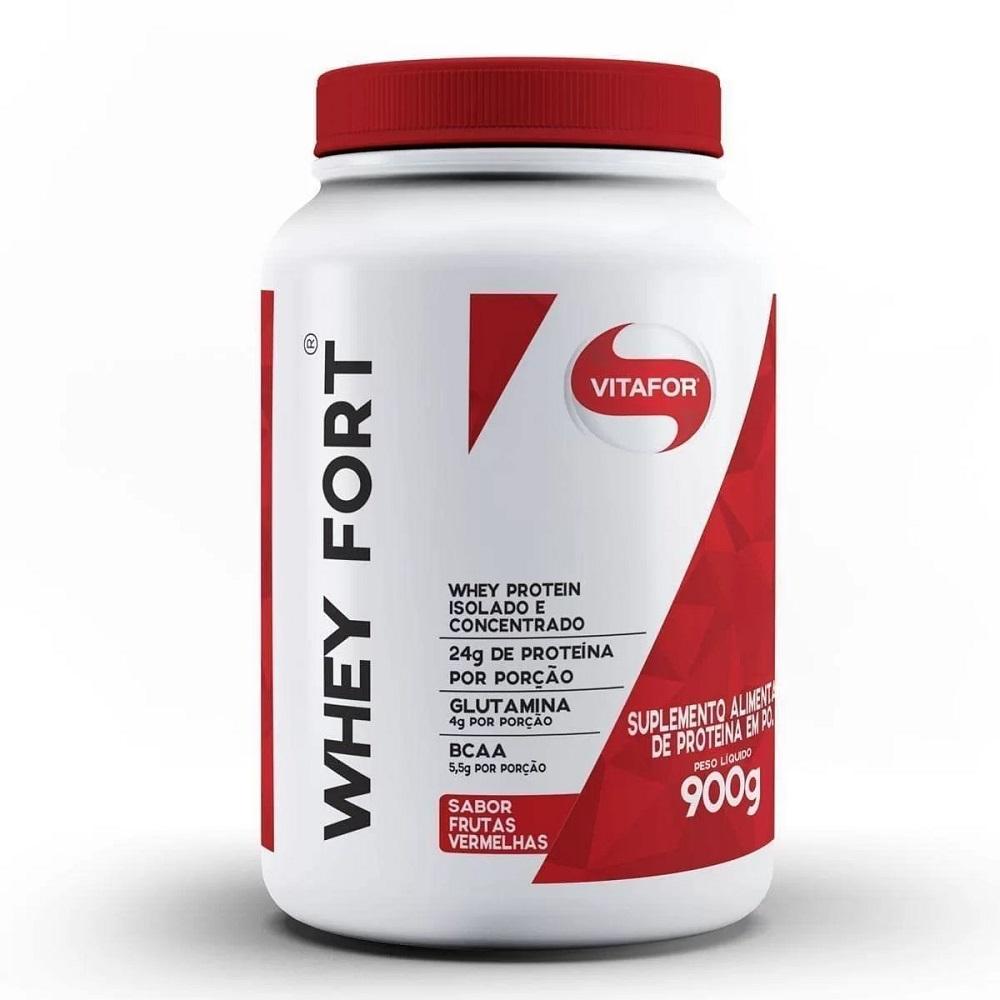 Whey Fort Vitafor Isolado E Concentrado 900g Frutas Vermelhas