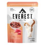 Ração Úmida Everest Cubos De Carne Ao Molho Para Gatos - 85 G