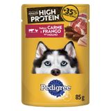 Ração Úmida Pedigree High Protein Sachê Carne E Frango Ao Molho Para Cães Adultos - 85 G