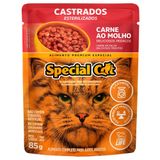 Ração Úmida Special Cat Sachê Carne Para Gatos Castrados - 85 G