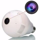 Camera Ip Seguraca Lampada Vr 360 Panoramica Espia Wifi V380