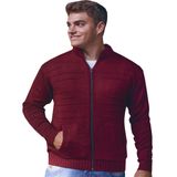 jaqueta social masculina com ziper malha grossa inverno