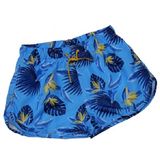 Shorts Fem Tactel Estreliças Praia P. Size Azul