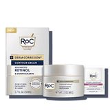 Creme Pescoço Roc Derm Correxion C/ Ác. Hialurônico E Retinol P/ Firmar &amp; Levantar, Hidratante Facial P/ Contornar Rosto E Mandíbula, 1,198m
