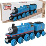 Trem Thomas E Amigos Fisher-price De Madeira Sustentável - Edward E Vagão De Carvão, Empurrador Para Crianças A Partir De 2 Anos