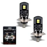 Par Lâmpada H7 Autopoli Led Slim 12v/24v 10w 6500k Farol Baixo Alto Neblina