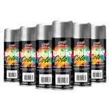 Tinta Spray White Color Uso Geral Alumínio Para Rodas 340ml - 6 Peças