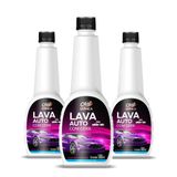 Lava Autos Com Cera 500ml Orbi Shampoo Detergente - 3 Peças