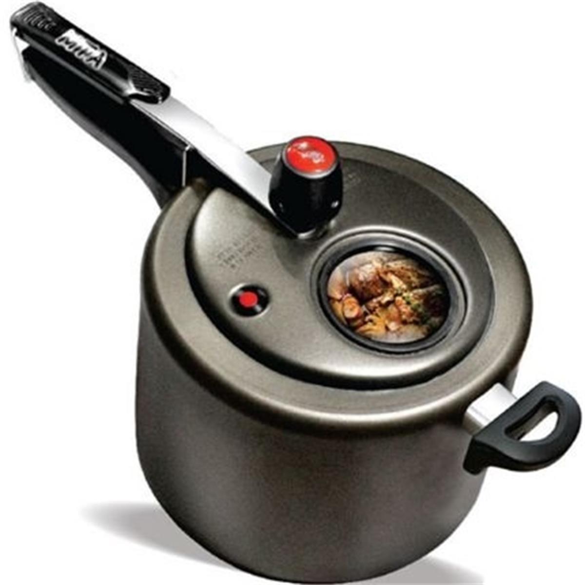 Panela De Pressão 4,5 L Com Visor De Vidro- Grafite Mta